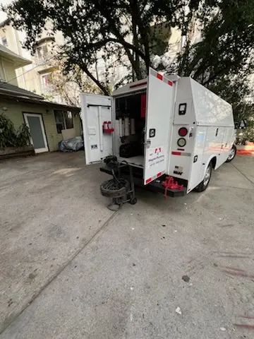 Magnet Plumbing service vehicle on-site for Sewer Line Repair in Glendola
